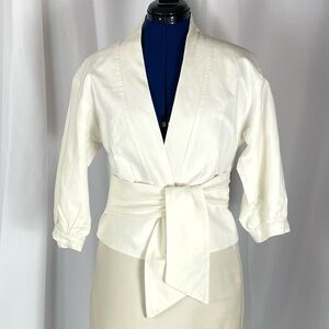Trina Turk White Kimono-influenced Jacket